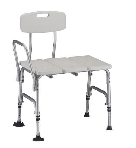 NOVA MEDICAL HEAVY DUTY PLASTIC TRANSFER TUB BENCH WITH BACK
