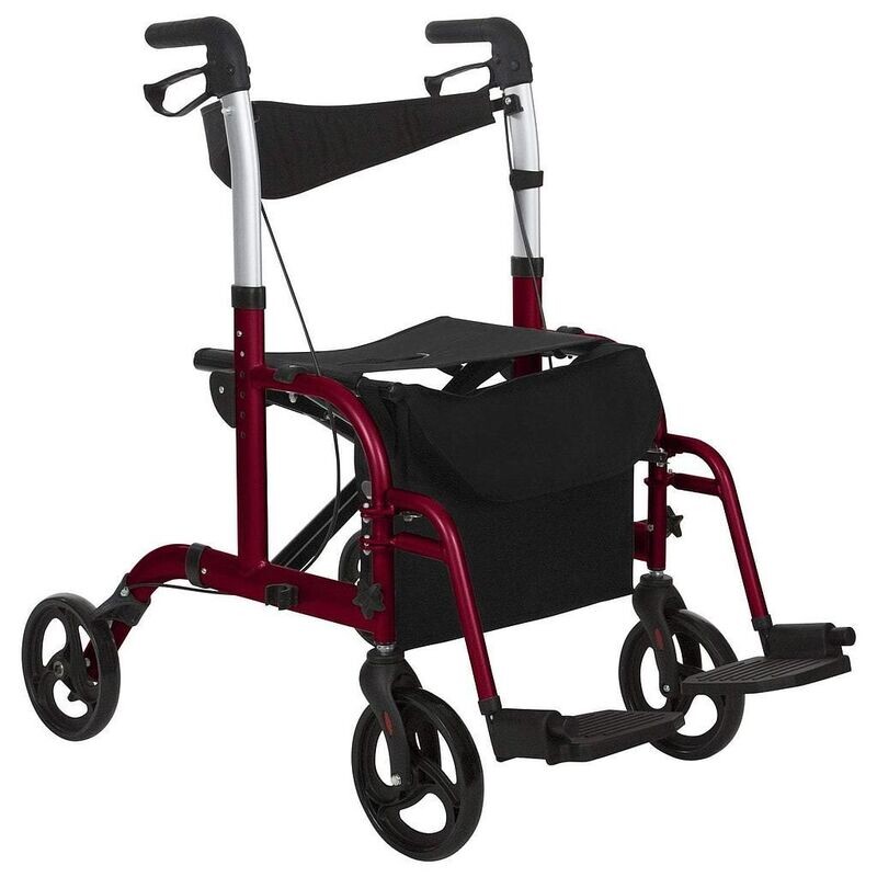 VIVE HEALTH HYBRID ROLLATOR TRANSPORT CHAIR COMBO