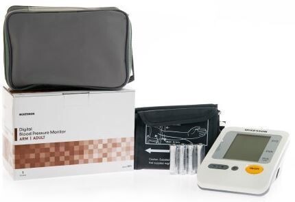 MCKESSON HOME DESK MODEL AUTOMATIC DIGITAL BLOOD PRESSURE MONITOR ADULT NYLON CUFF 22 - 36 CM