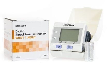 MCKESSON DIGITAL ECONOMY WRIST BLOOD PRESSURE UNIT WITH PLASTIC SHELL CASE