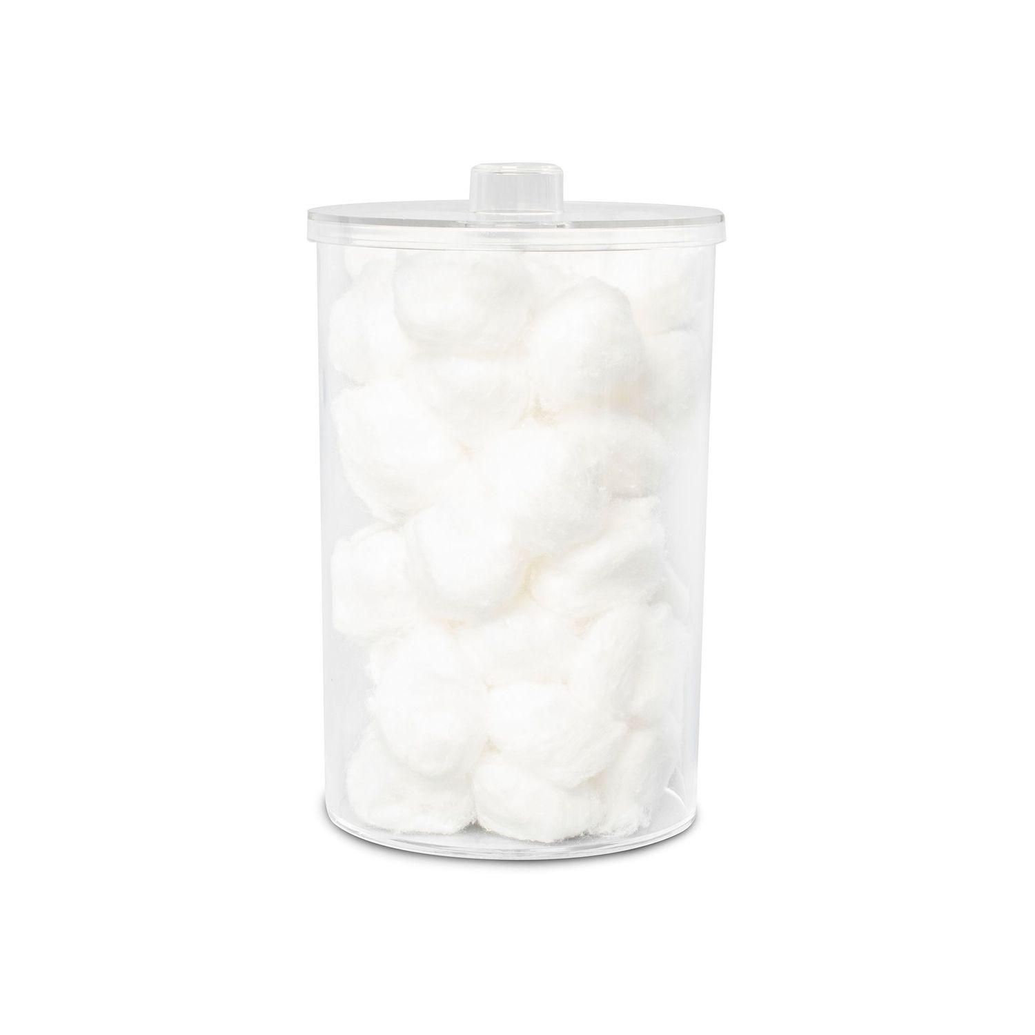 DUKAL 7" CLEAR PLASTIC UNLABELED SUNDRY JAR WITH LID, QUANTITY: EACH