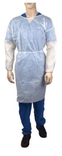 DYNAREX ISOLATION GOWN POLY COATED WHITE