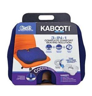 CONTOUR PRODUCTS KABOOTI COCCYX CUSHION STANDARD SIZE  16.75x15.5x3 & LARGE SIZE  20.25x15.5x3, SIZE: REGULAR SIZE  16.75 X 15.5 X 3