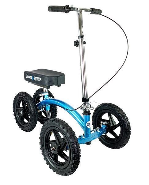 KNEEROVER QUAD ALL TERRAIN KNEE WALKER IN METALLIC BLUE