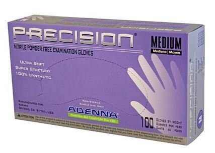 ADENNA PRECISION  BLUE NITRILE POWDER FREE EXAM GLOVE BX100 CS1000