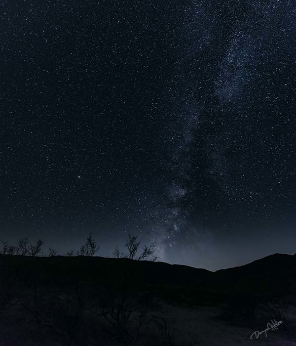 Milky Way above Anza Borrego  --  Starting at