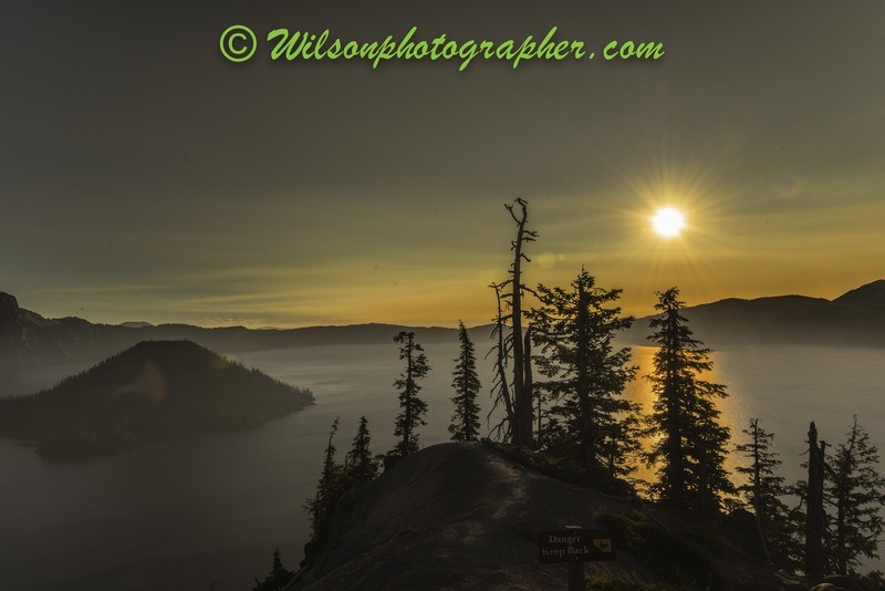 Crater Lake Sunset , Oregon - 4  --   starting at