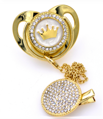 Gold Baby Pacifier Crown