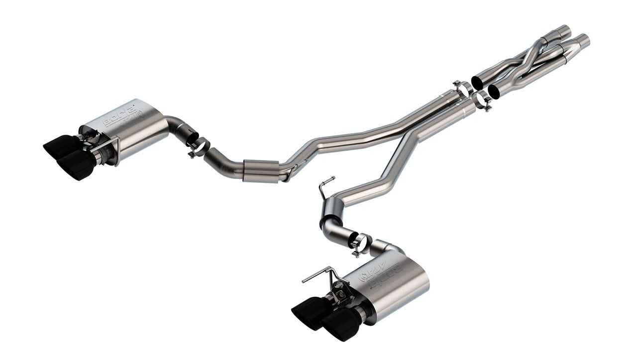 Borla 2020-2023 Ford Mustang Shelby GT500 Cat-Back Exhaust System ATAK BLACK TIPS