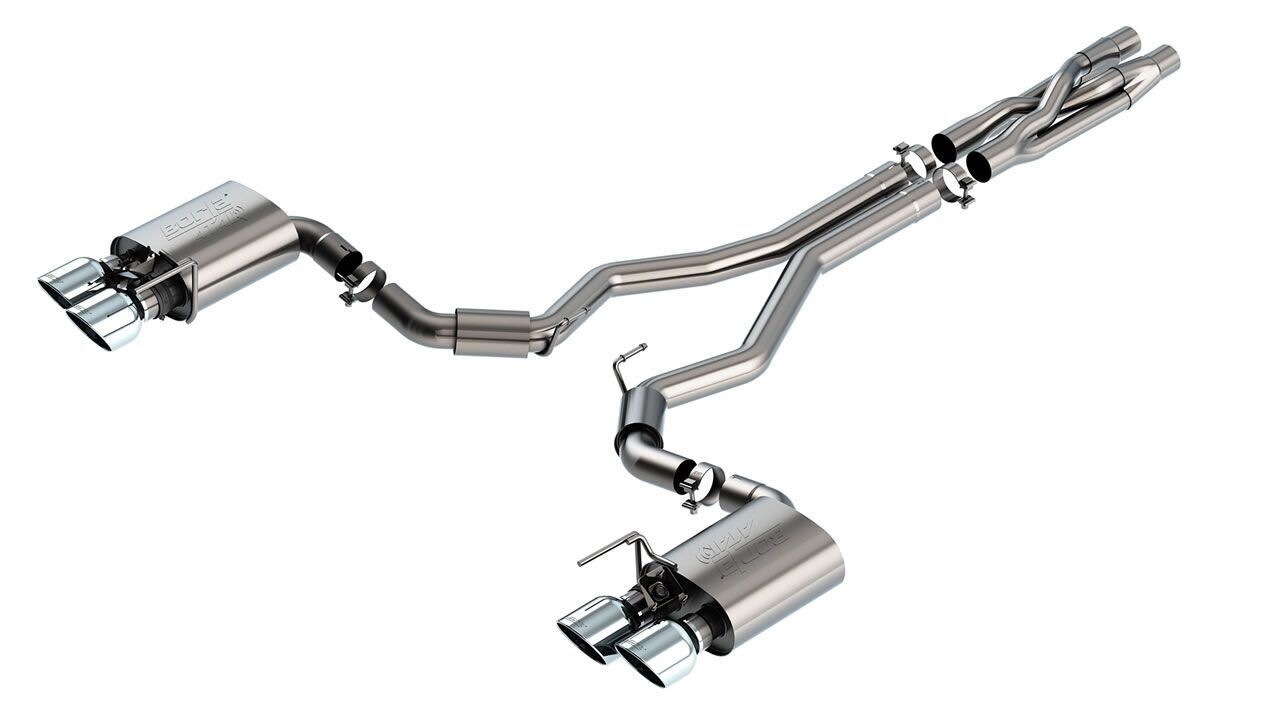 Borla 2020-2023 Ford Mustang Shelby GT500 Cat-Back Exhaust System ATAK BRIGHT CHROME