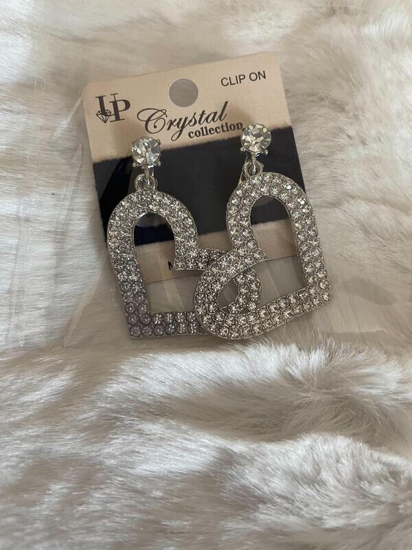 Heart Rhinestone Earrings