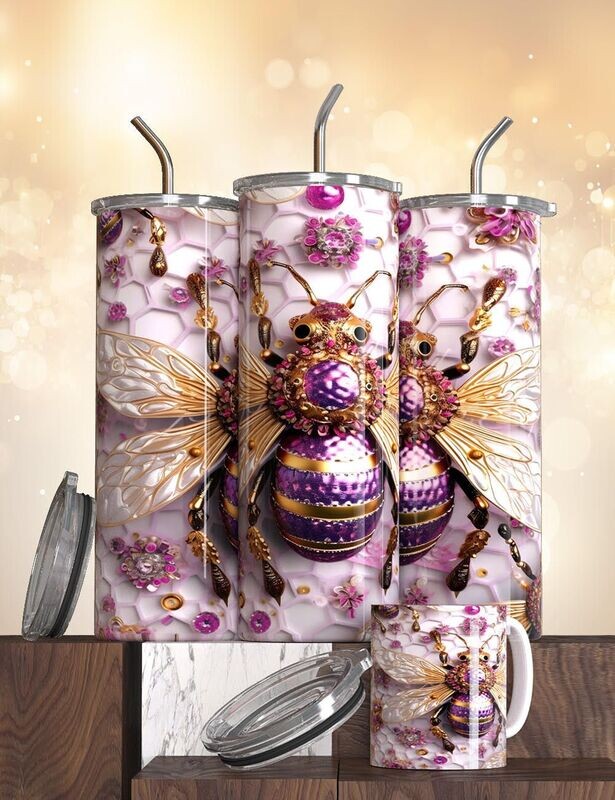 BEE TUMBLER ( PURPLE )