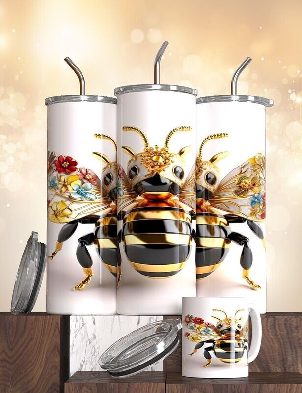 BEE TUMBLER ( COLORFUL WINGS)