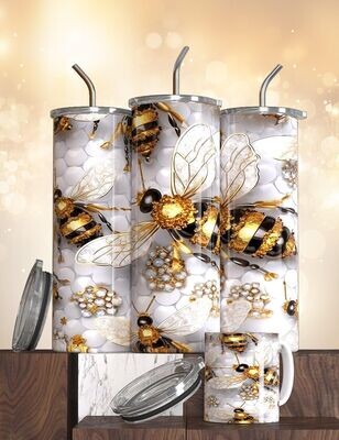 BEE TUMBLER ( BLACK AND GOLD 2 )