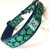 Lucky Shamrock Wide Dog Collar