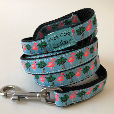 Conchy the Flamingo Narrow Dog Leash
