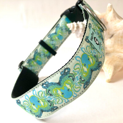 Hidden Octopus Wide Dog Collar