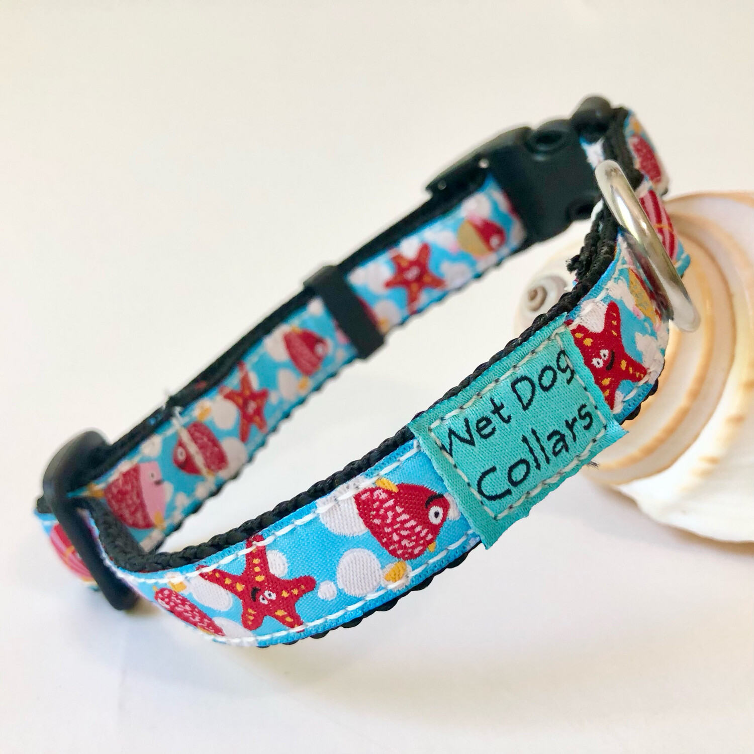 Happy Fish Narrow Dog Collar