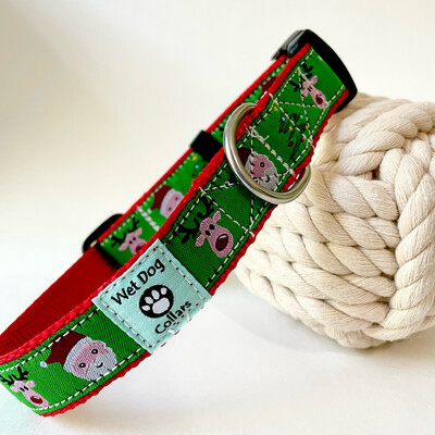 Rudolph &amp; Santa Dog Collar
