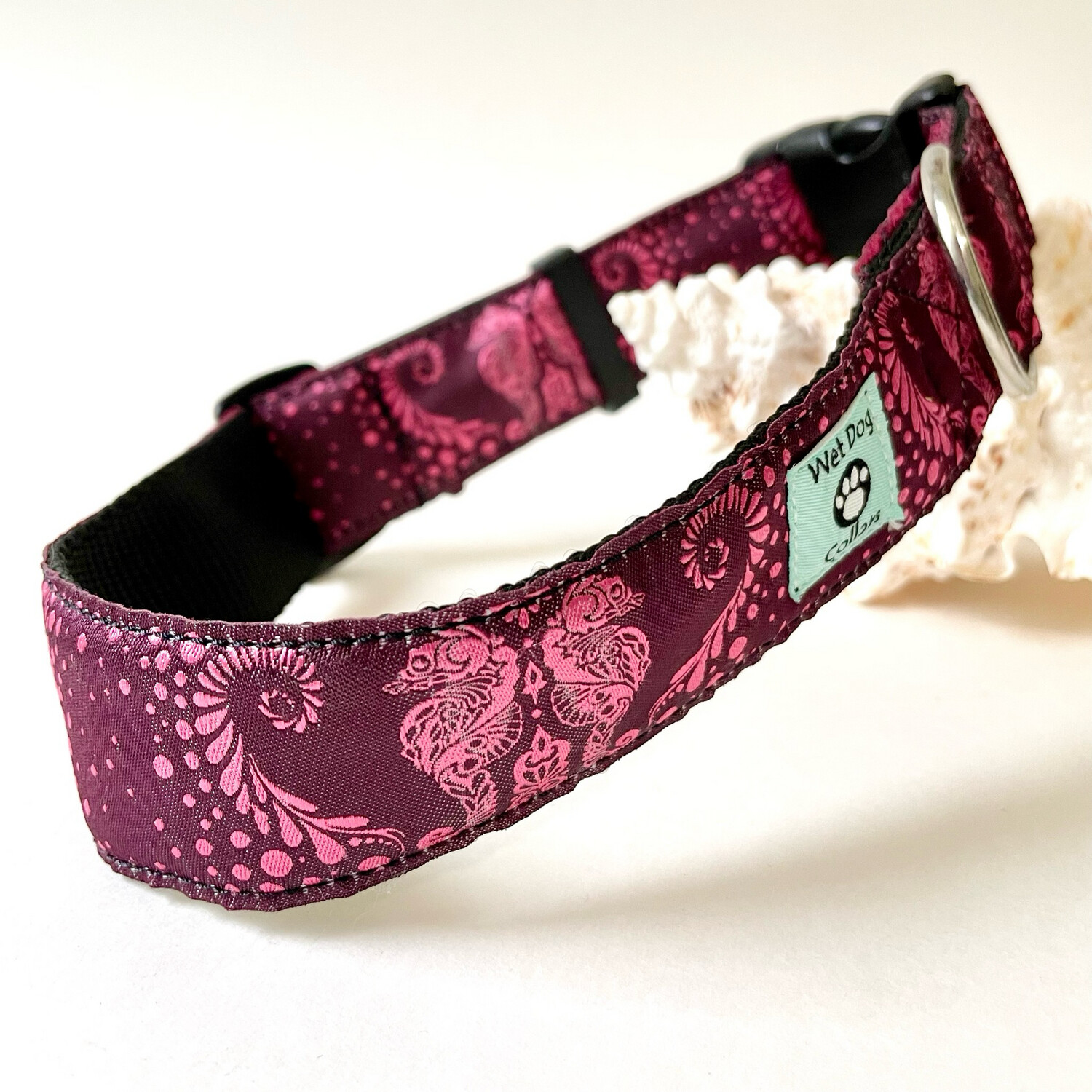 Seahorse Wide Dog Collar
