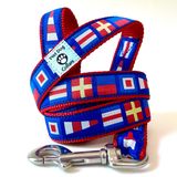 Nautical boat flags leash with rust proof stainless hardware