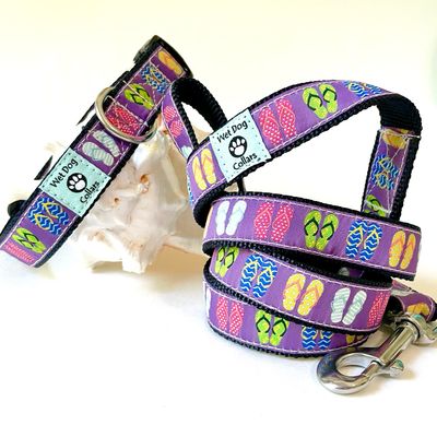 Boardwalk Flip Flops Dog Collar