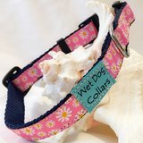 Peace, Love &amp; Daisies Narrow Dog Collar