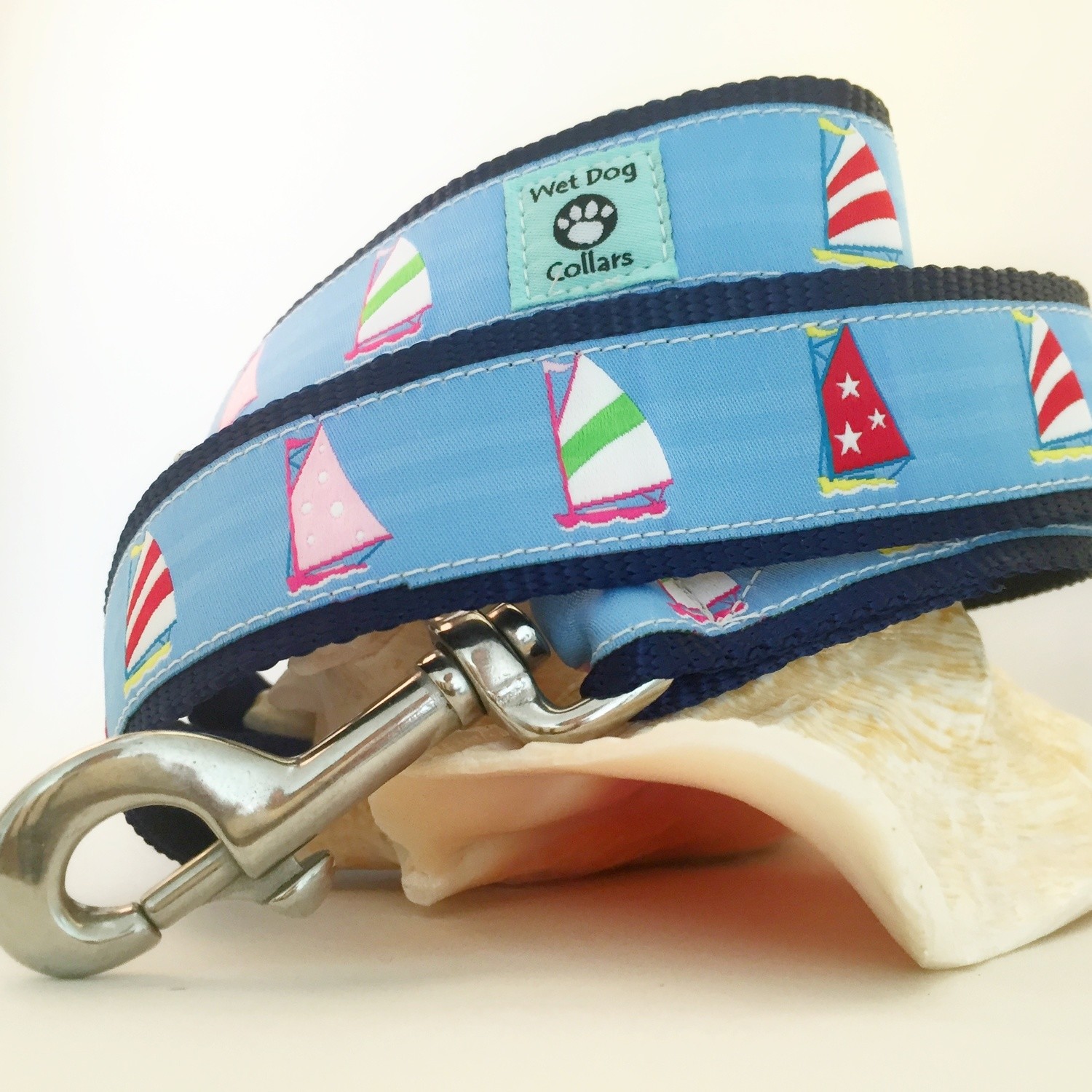 Sailboat Daydreams Wide Dog Leash