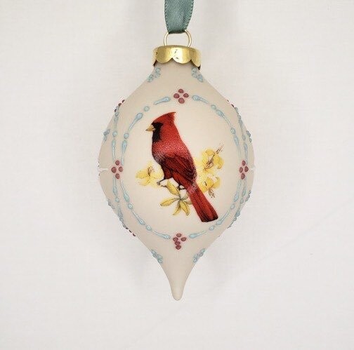 Cardinal Porcelain Christmas Ornament 3.5"