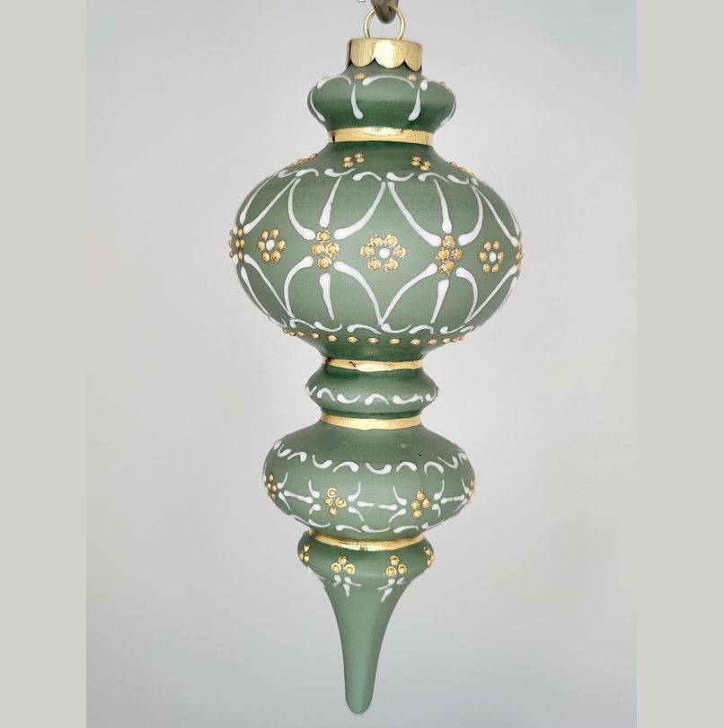 Alexandria Classic Green Porcelain Christmas Ornament 6"