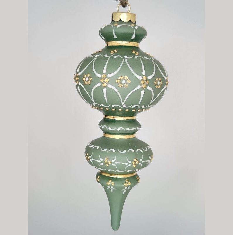 Alexandria Classic Green Porcelain Christmas Ornament 6"