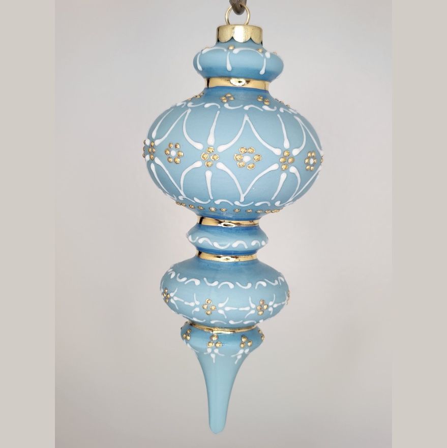 Alexandria Classic Blue Porcelain Christmas Ornament 6"
