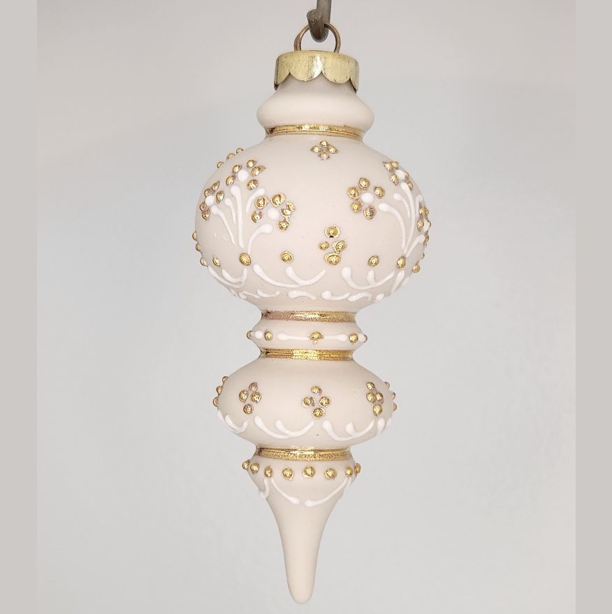 Windemere Wildflowers Ivory Porcelain Christmas Ornament 4.25"