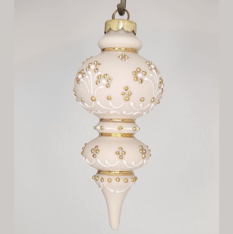 Windemere Wildflowers Ivory Porcelain Christmas Ornament 4.25"