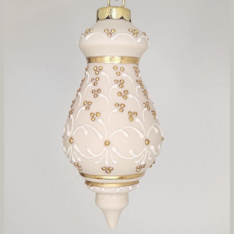 Galloway Holiday Berries Ivory Porcelain Christmas Ornament 4.5"