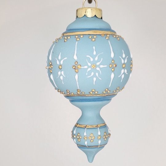Castlebar Cherish Blue Porcelain Christmas Ornament 4"