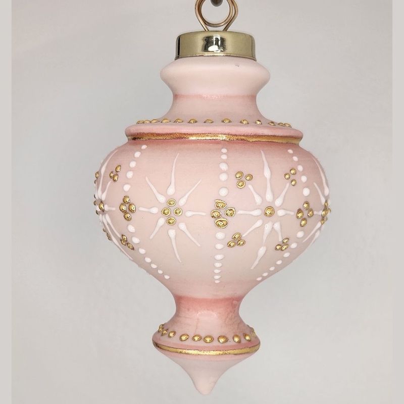 Alicante Aurora Berries Pink Porcelain Christmas Ornament 4"