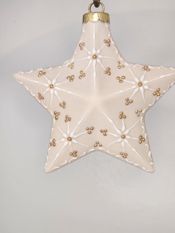 Ivory Star with Celestial Pattern 4""