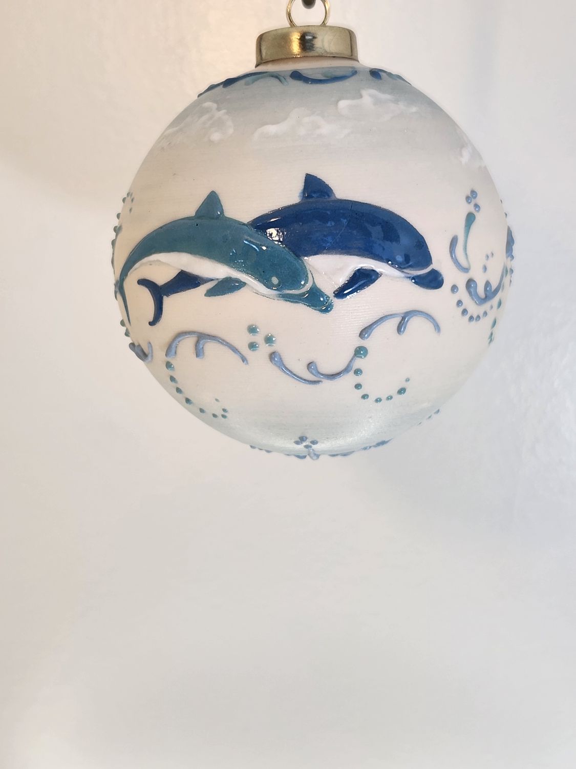 Playful Dophins Ivory 3.5"
