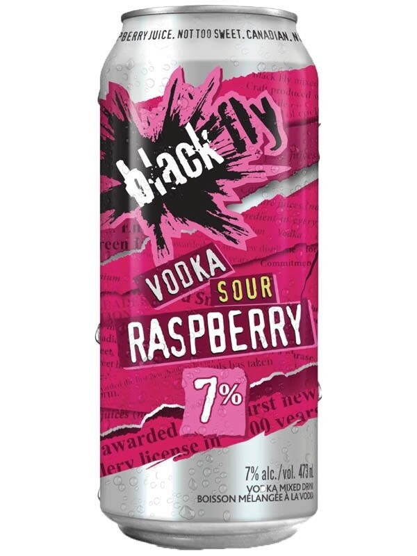 BLACK FLY VODKA SOUR RASPBERRY 473ML
