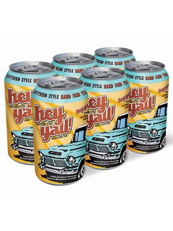 HEY Y&#39;ALL SOUTHERN STYLE HARD ICED TEA 6PK