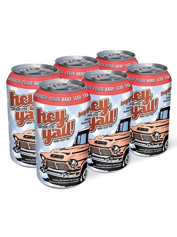 HEY Y&#39;ALL GEORGIA PEACH HARD ICED TEA 6PK