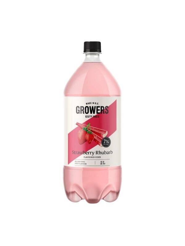 GROWERS STRAWBERRY RHUBARB 2L
