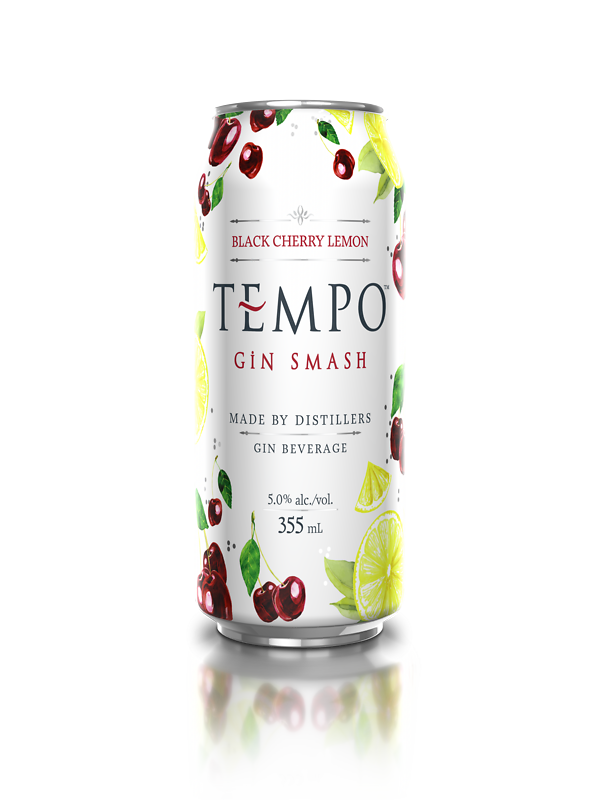 TEMPO GIN SMASH BLACK CHERRY LEMON 6PK CAN