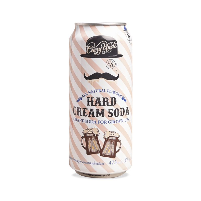 CRAZY UNCLE HARD CREAM SODA 473ML