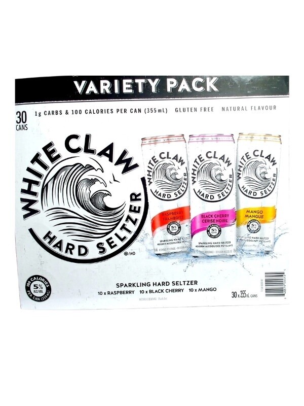 WHITE CLAW VARIETY 30 PK CAN