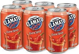 MOTT&#39;S CLAMATO CAESAR EXTRA SPICY 6PK