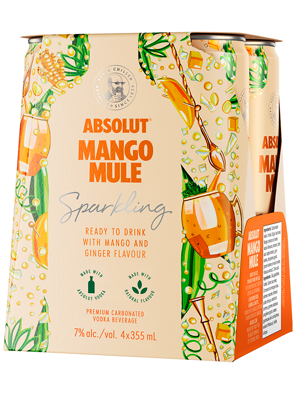 ABSOLUT MANGO MULE COCKTAIL 4PK CAN