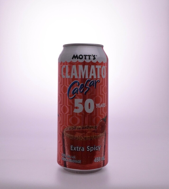 MOTT&#39;S EXTRA SPICY CLAMATO CAESAR 458ML