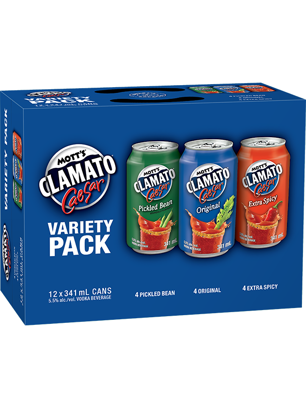 MOTT&#39;S CLAMATO CAESAR VARIETY 12PK